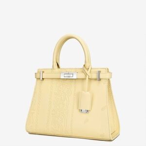 NDG PARIS 300MM Amarillo Paisley Embossed Women's Handbag New In box